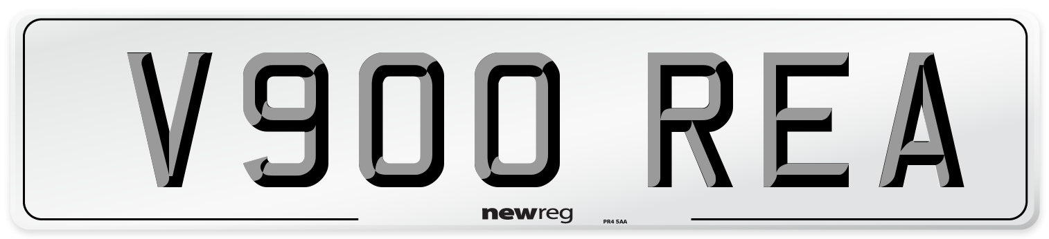 V900 REA Number Plate from New Reg